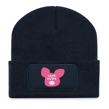 Agriculteur, agriculteur, agriculture : des expressions bizarres et sympas - Beanie recyclé à patch - bleu marine - Devant