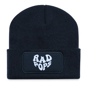 Retro Rad Pops Heart – Cool Pops (Custom Color) - Recycelte Patch Beanie - French Navy - Vorne