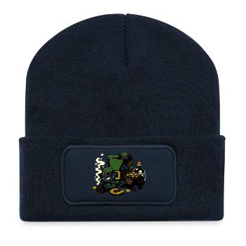 Leprechaun in the pot of gold - Recycled Patch Beanie - french navy - Front