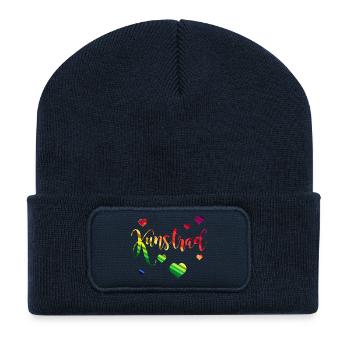 Cyclisme artistique, cyclisme artistique, vélo en salle - Beanie recyclé à patch - bleu marine - Devant