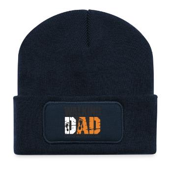 Dad on the Move: Coffee & Jokes - Recycelte Patch Beanie - French Navy - Vorne