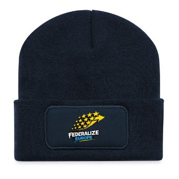 Eurofederalismus Stilflagge - Recycelte Patch Beanie - French Navy - Vorne