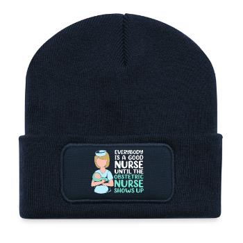 Nurse Pregnancy Hospital - Recycled Patch Beanie - french navy - Front