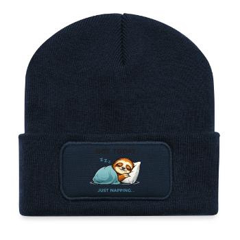 Pas aujourd’hui, Sloth Nap Tee - Beanie recyclé à patch - bleu marine - Devant
