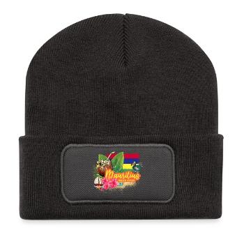 Mauritius Retro Indian Ocean Dodo Souvenir - Recycled Patch Beanie - dark grey - Front