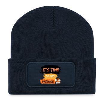 Es ist Zeit, intensives T-Shirt-Design zu entwickeln. - Recycelte Patch Beanie - French Navy - Vorne