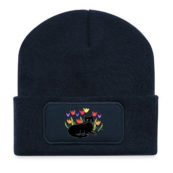 cat - Recycled Patch Beanie - french navy - Front