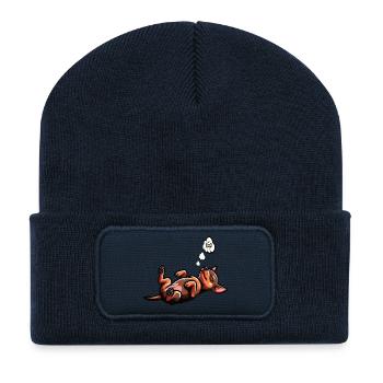 Pinscher miniature Pinscher Pinscher Pinscher Propriétaire Minpin - Beanie recyclé à patch - bleu marine - Devant