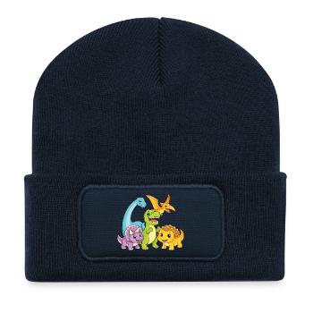 Cute Dino Team - Recycled Patch Beanie - french navy - Front