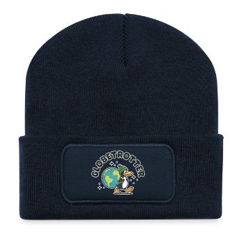 globetrotteur, fernweh - Recycelte Patch Beanie - French Navy - Vorne