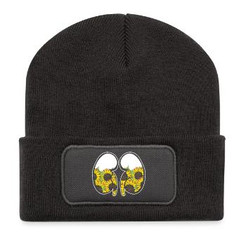 Organspende Transplantation Nierenspender - Recycelte Patch Beanie - Dunkelgrau - Vorne