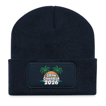 Grande Canarie 2026 - Beanie recyclé à patch - bleu marine - Devant