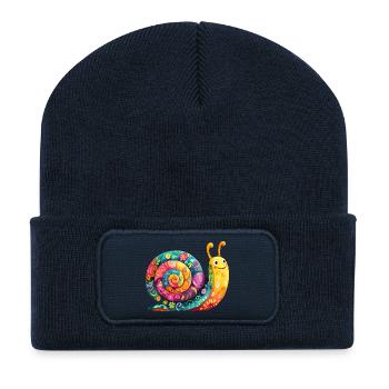 Colourful spiral - Recycled Patch Beanie - french navy - Front