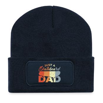 Skateboard Papa - Recycelte Patch Beanie - French Navy - Vorne