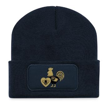Rooster Bee Farm Cottagecore Country Living - Recycled Patch Beanie - french navy - Front