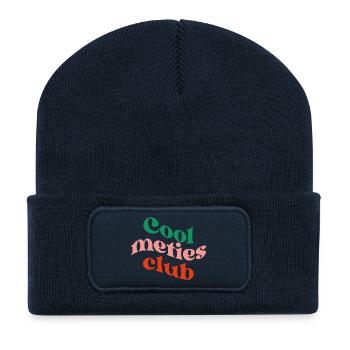 Cool Meties Club - Beanie recyclé à patch - bleu marine - Devant
