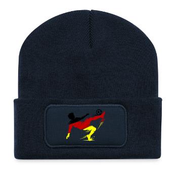 Overhead kick Germany Football - Recycled Patch Beanie - french navy - Front