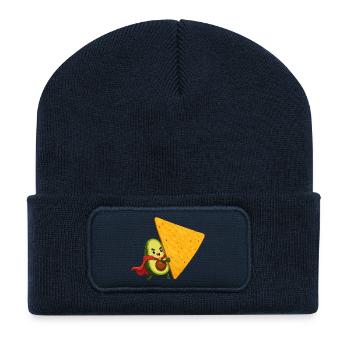 Avocat Héros et Puce - Beanie recyclé à patch - bleu marine - Devant