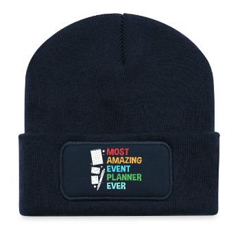 Event Planer - Recycelte Patch Beanie - French Navy - Vorne