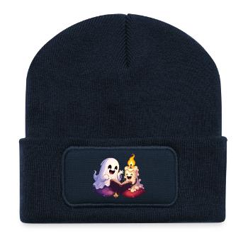 Cuddly Ghost Time Reading - Recycled Patch Beanie - french navy - Front