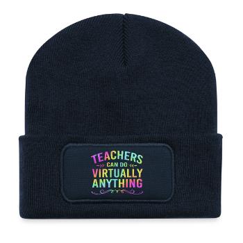 Remote Homeoffice - Recycelte Patch Beanie - French Navy - Vorne