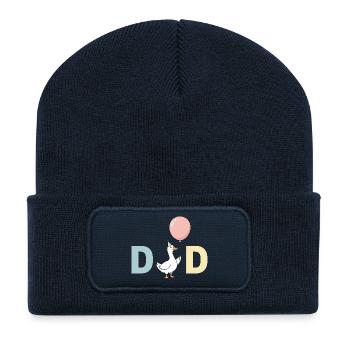 Baisse-toi avec le Papa Ballon - Beanie recyclé à patch - bleu marine - Devant
