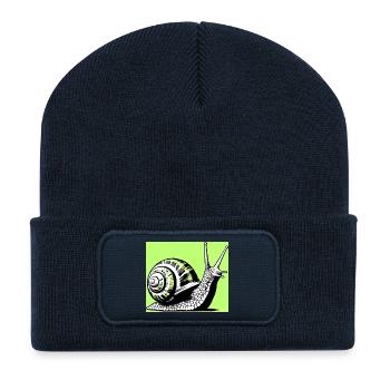 Schnecke - Recycelte Patch Beanie - French Navy - Vorne