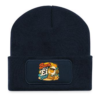Bake yourself an egg on it! - Recycled Patch Beanie - french navy - Front