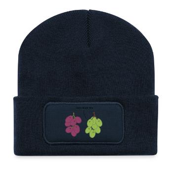 Beruhig dich, Bruder – Trauben - Recycelte Patch Beanie - French Navy - Vorne