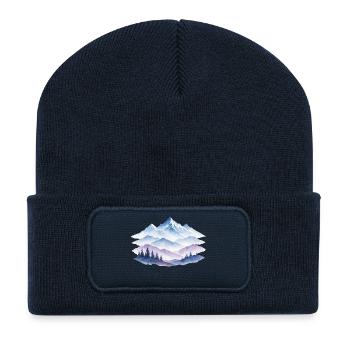 Bündner Härzbluetbündner - Recycelte Patch Beanie - French Navy - Vorne