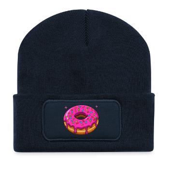 A hole full of happiness - Recycled Patch Beanie - french navy - Front
