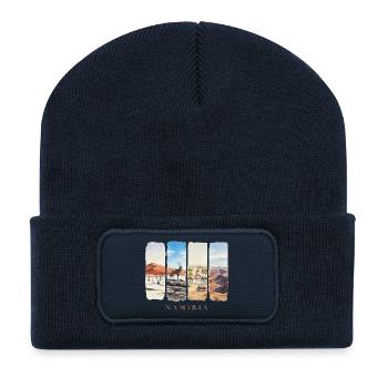 Namibia Urlaub Travel – Wüste Safari & Natur - Recycelte Patch Beanie - French Navy - Vorne