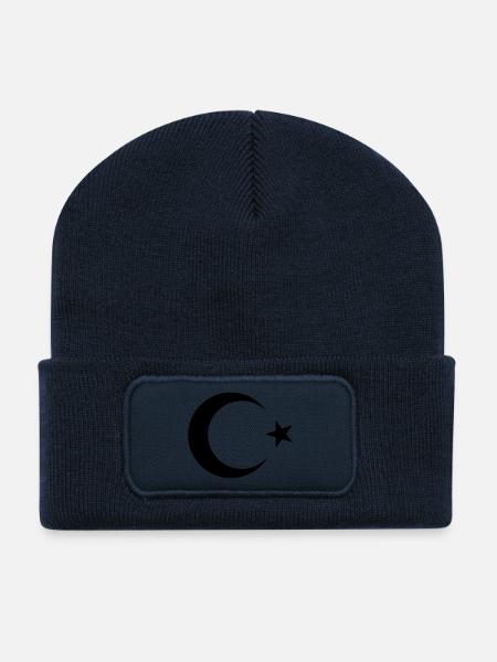 Türkei Türkiye Mondstern - Recycelte Patch Beanie - French Navy