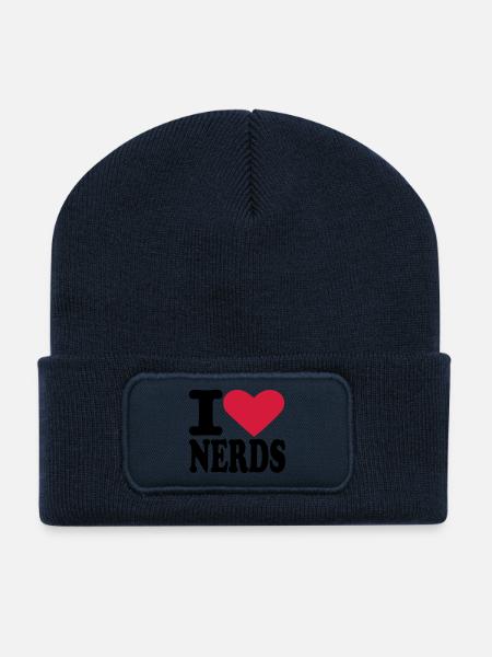 Nerd - Recycelte Patch Beanie - French Navy