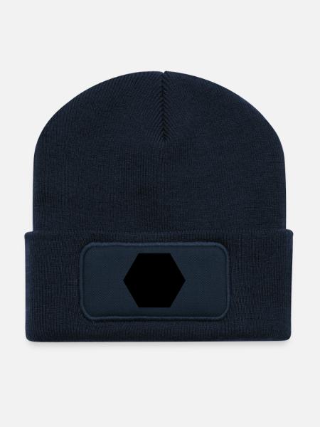 6_eck - Recycelte Patch Beanie - French Navy