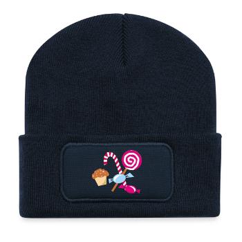 candy - Recycelte Patch Beanie - French Navy - Vorne