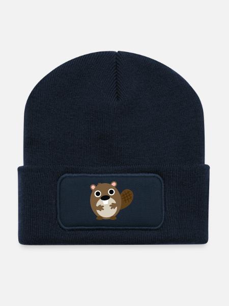 Biber - Recycelte Patch Beanie - French Navy