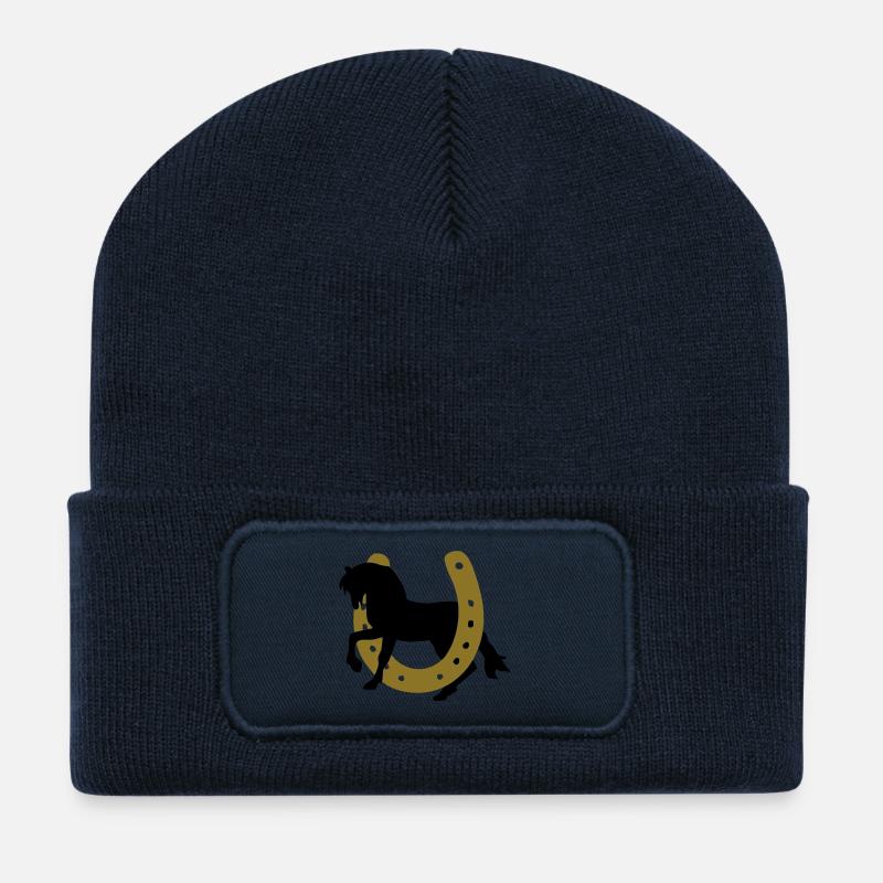 Sabots - Beanie recyclé à patch - bleu marine