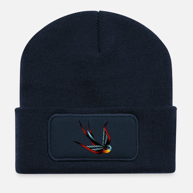 Schwalbe - Recycelte Patch Beanie - French Navy