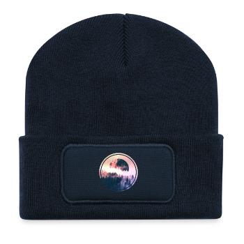 Full Moon - Recycled Patch Beanie - french navy - Front