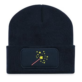 zauberstab_3c - Recycled Patch Beanie - french navy - Front