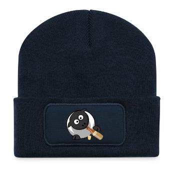 Trinkendes Schaf - Recycelte Patch Beanie - French Navy - Vorne