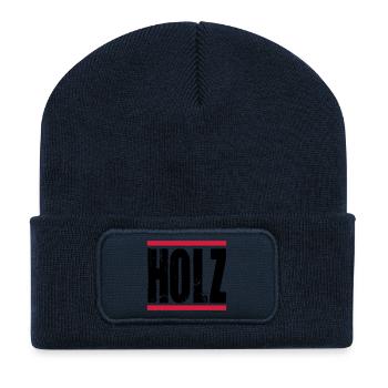 ich und mein - holz - Recycelte Patch Beanie - French Navy - Vorne