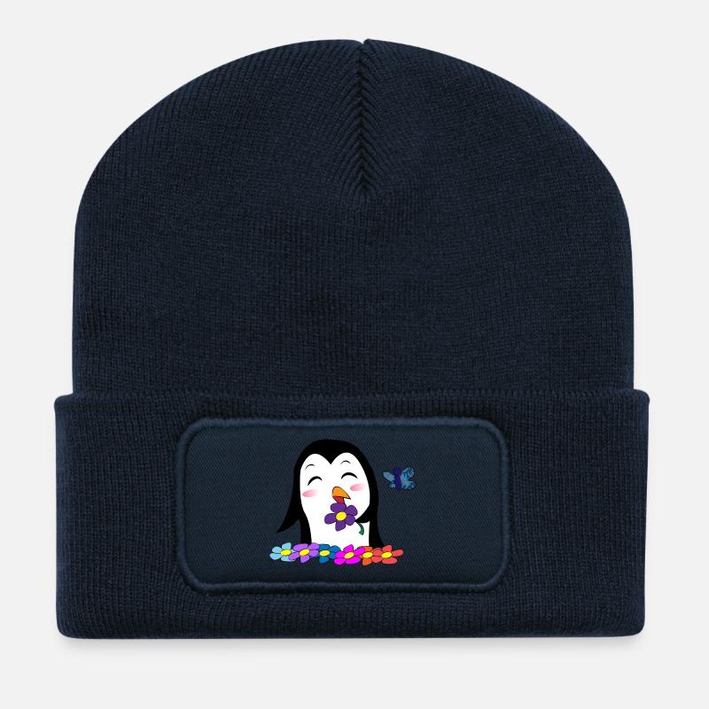 POWI Frühling - Recycelte Patch Beanie - French Navy