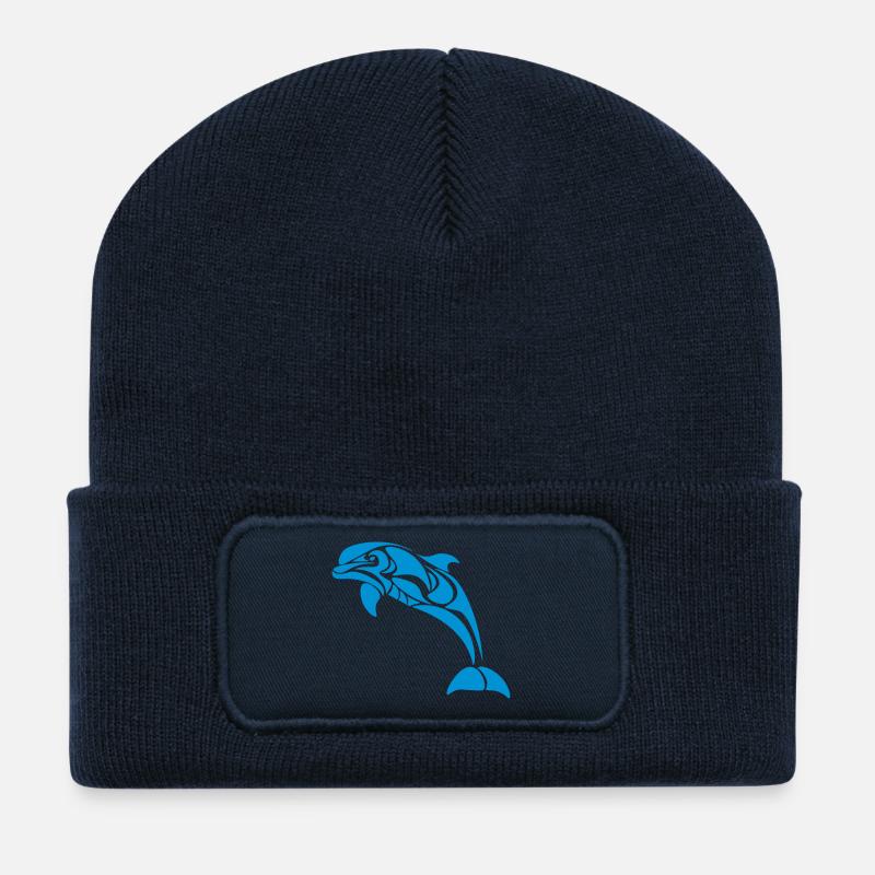 DElfin - Recycelte Patch Beanie - French Navy