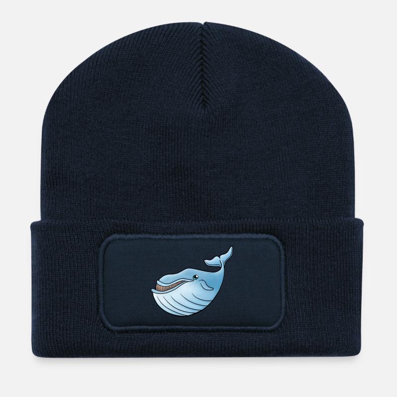 Kleiner Blauwal - Recycelte Patch Beanie - French Navy