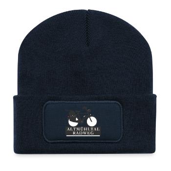 Altmühltal Radweg - Recycelte Patch Beanie - French Navy - Vorne