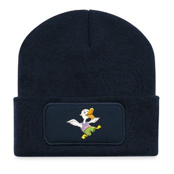 shirt drôle de canard style bande dessinée design - Beanie recyclé à patch - bleu marine - Devant