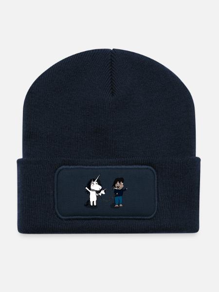 How to make a friend? - Recycled Patch Beanie - french navy