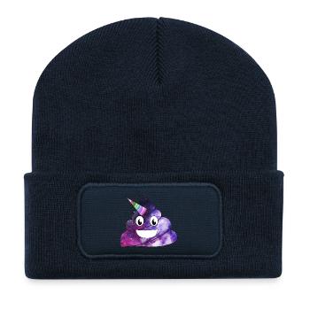 Unicorn Shit Kacke - Recycelte Patch Beanie - French Navy - Vorne